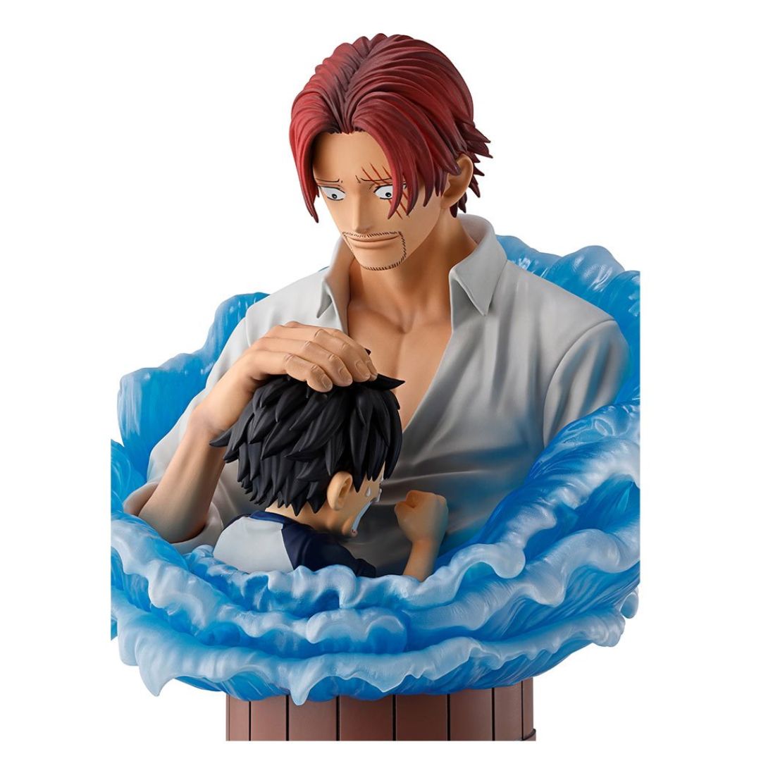 One Piece Shanks And Monkey D. Luffy Red Hair Pirates Ichibansho Statue By Bandai -Bandai - India - www.superherotoystore.com