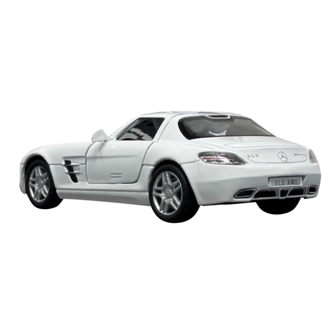 White Mercedes Benz SLS AMG 1:36 Scale Die-Cast Car By Kinsmart -Kinsmart - India - www.superherotoystore.com