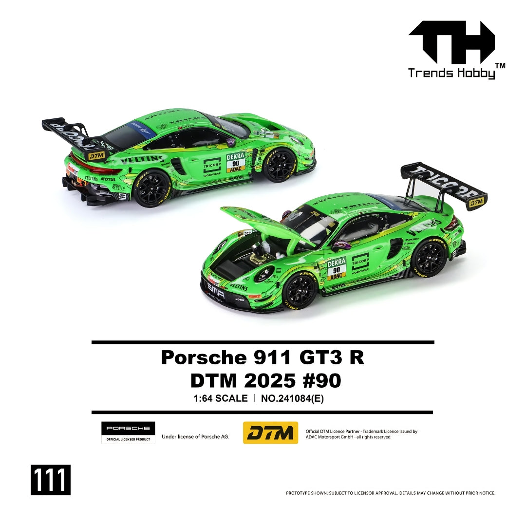 Porsche Diecast Emergency Services Gt3 R - Dtm 2025 No.90 - 1:64 Diecast Model Car By Trends Hobby -Trends Hobby - India - www.superherotoystore.com