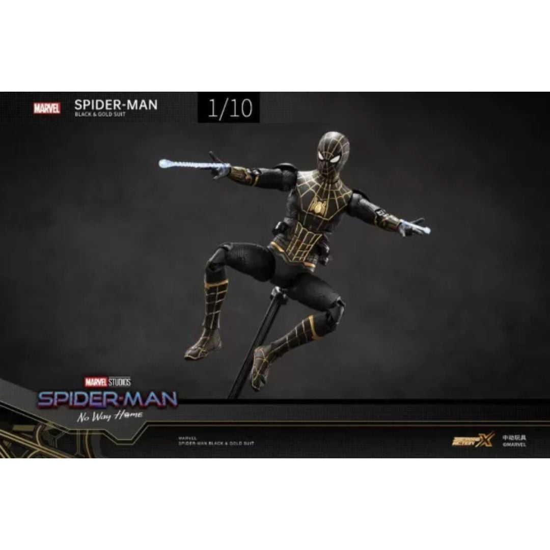 Spider-Man No Way Home - Black And Gold Spiderman Suit By Zd Toys -ZD Toys - India - www.superherotoystore.com