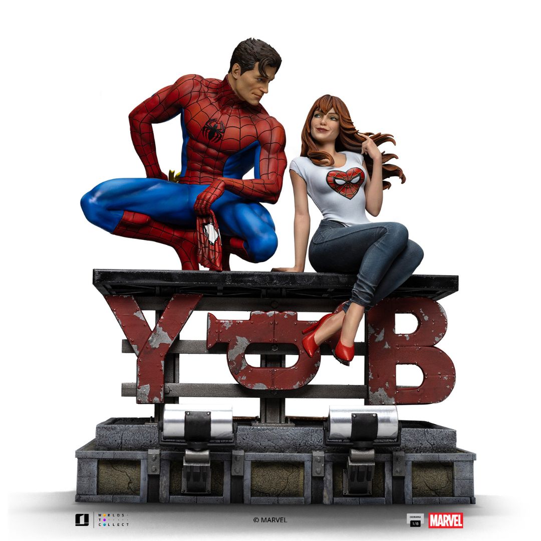 Spider-Man: The Animated Series – Spider-Man And Mary Jane Deluxe Art Statue By Iron Studios -Iron Studios - India - www.superherotoystore.com