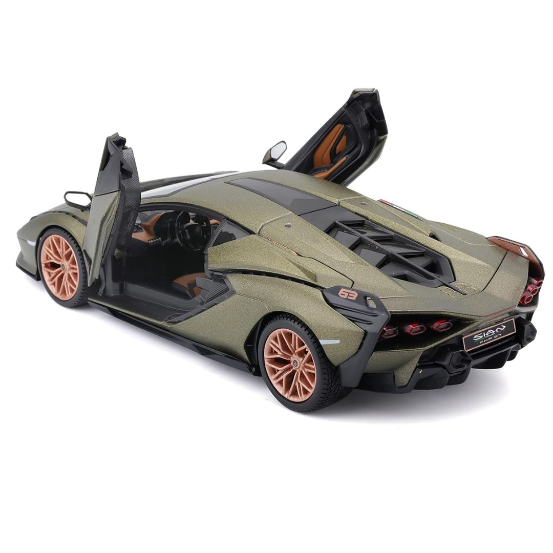 Green Lamborghini Sián FKP 37 1:24 Scale Die-Cast Car by Bburago -Bburago - India - www.superherotoystore.com