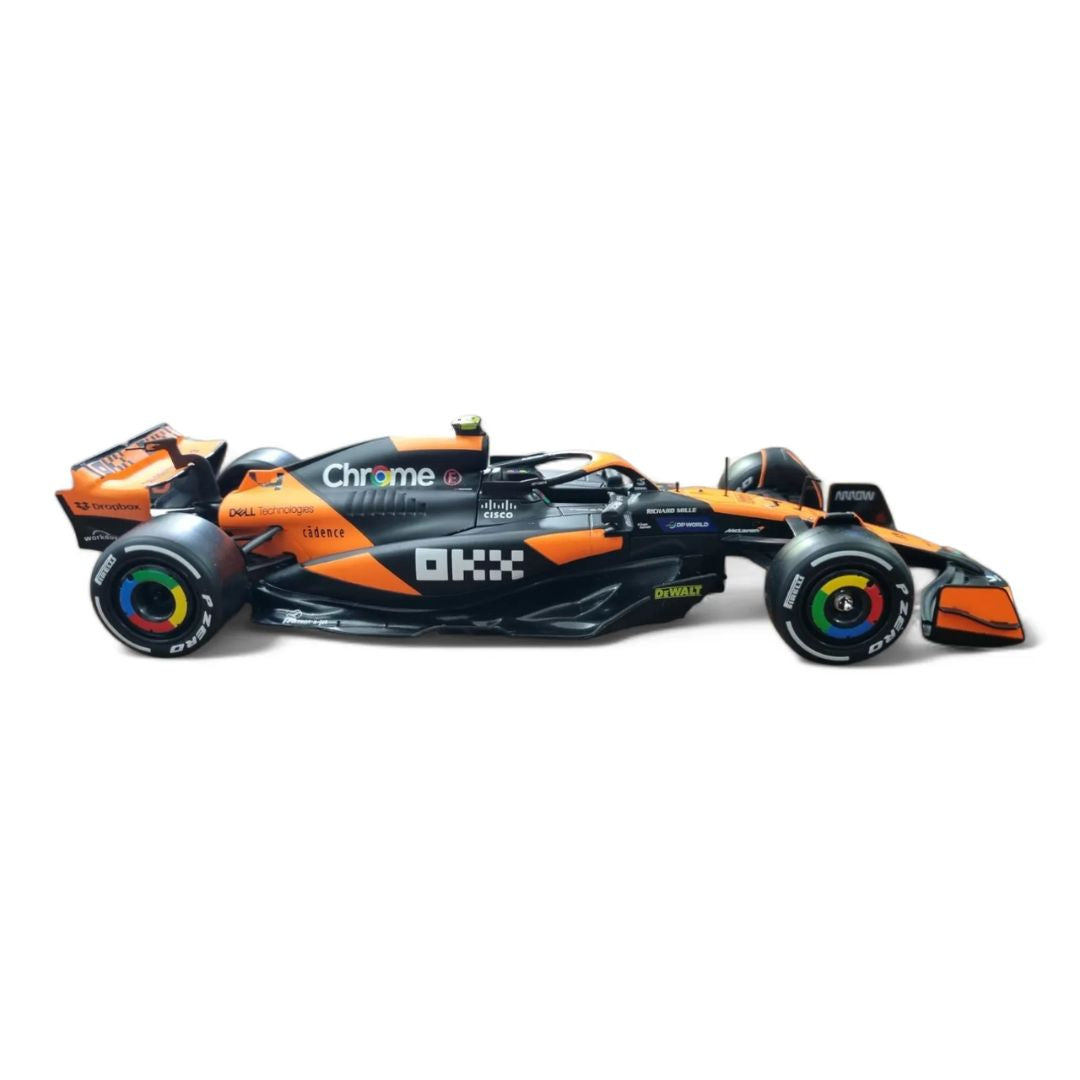 2024 F1 MCLAREN MCL38 with PILOT 1:24 Scale Die-Cast Car by Bburago -Bburago - India - www.superherotoystore.com