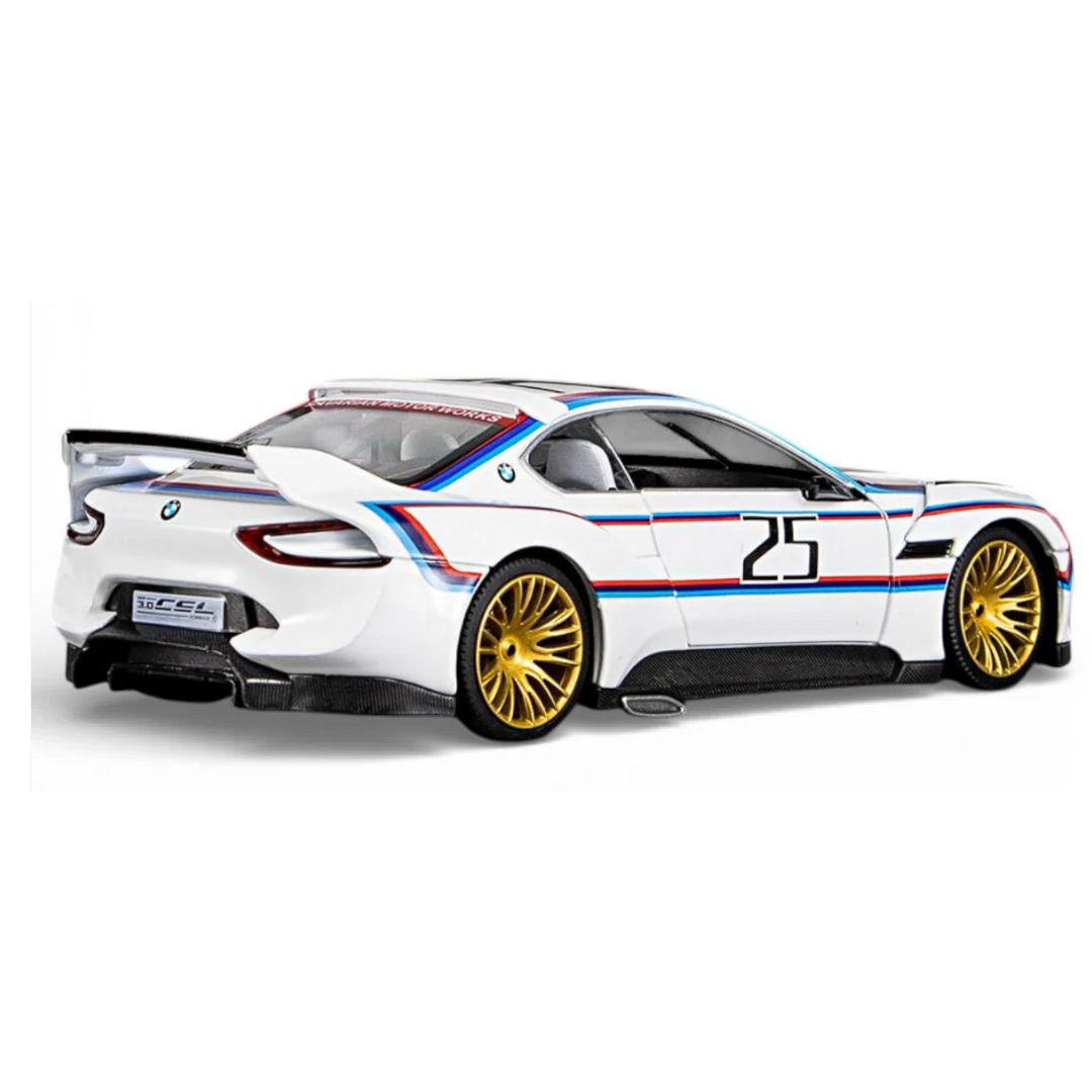 White BMW 3.0 CSL 1:24 Scale Die-Cast car By MSZ