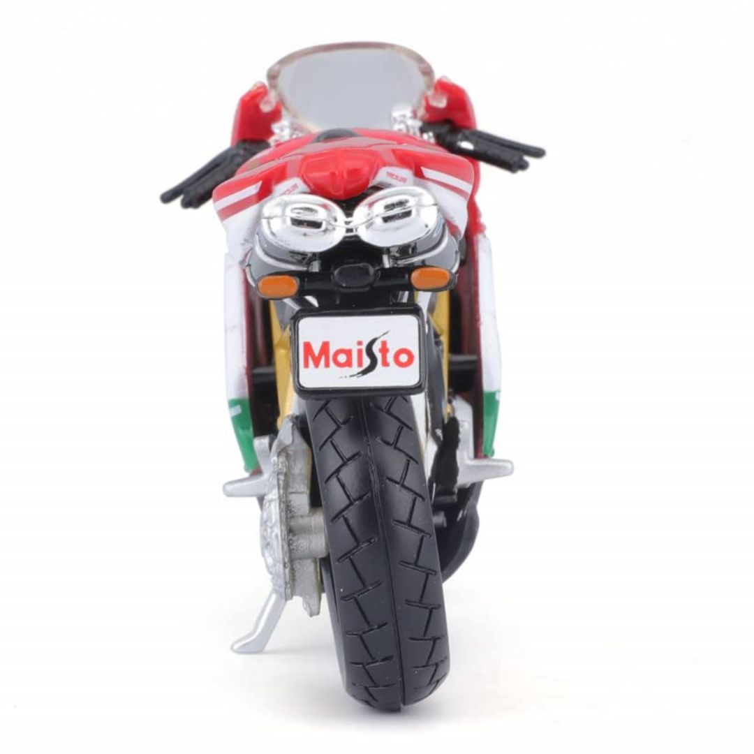 White Ducati 1098 S Tricolore 1:18 Scale Bike by Maisto -Maisto - India - www.superherotoystore.com