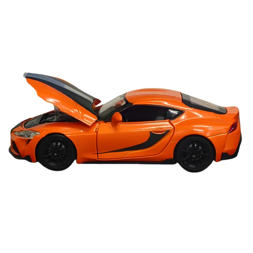 2020 Orange Toyota Supra 1:32 Scale Die-Cast Car By RMZ