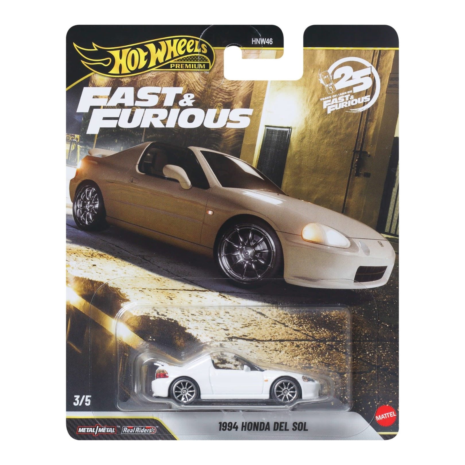White Fast & Furious 1994 Honda Del Sol 1:64 Scale Die-Cast Car By Hot