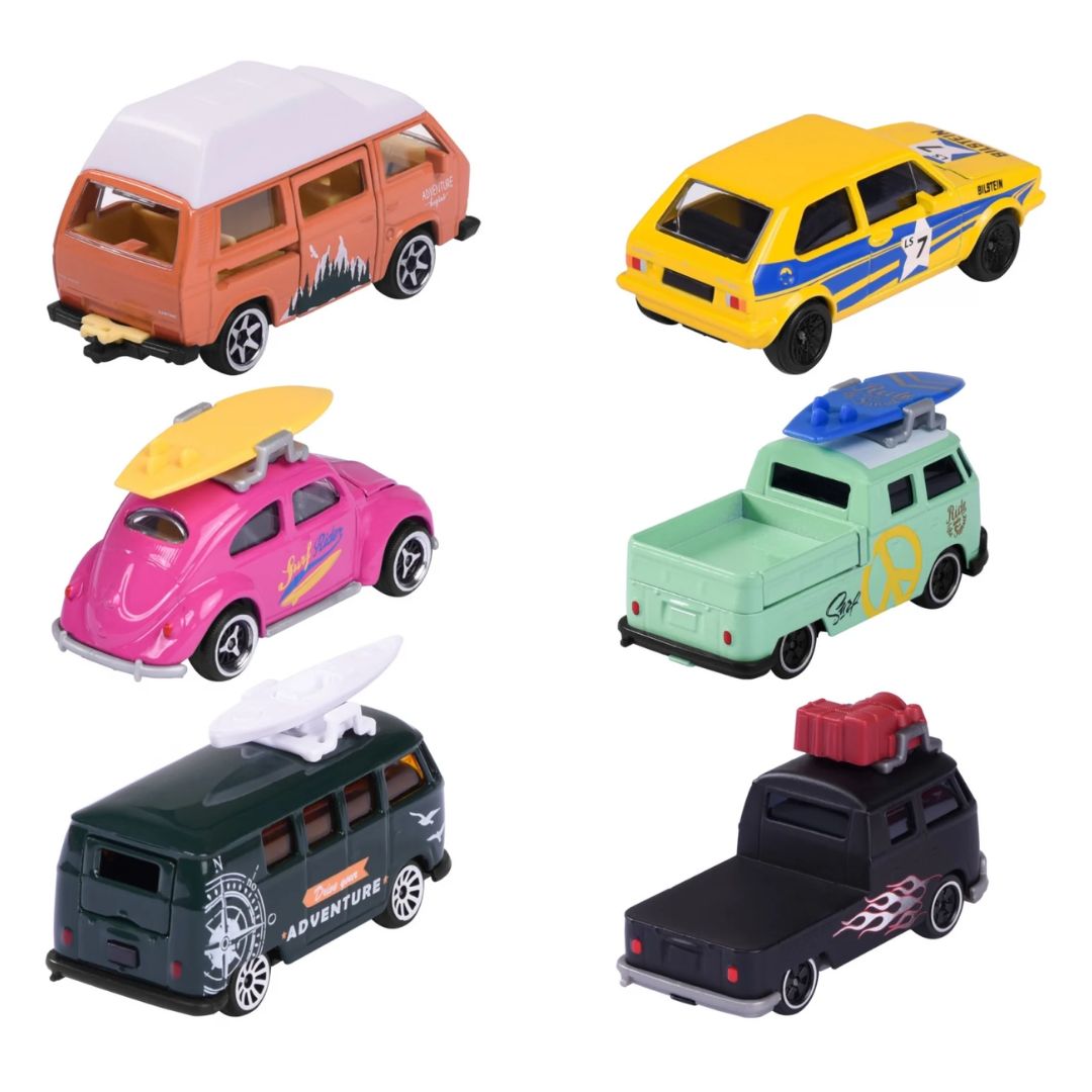 Vw The Originals 6 Premium Diecast Cars Assortment By Majorette By Majorette