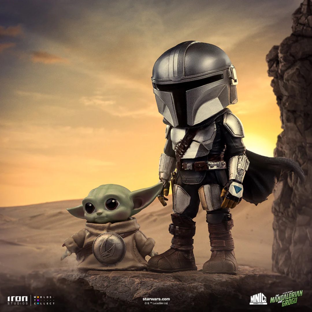Mandalorian And Grogu Movie Mandalorian And Grogu Minico Statue By Iron Studios