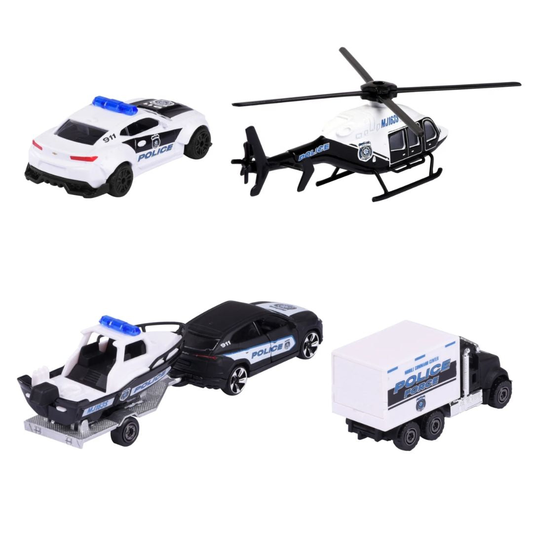 Police Force 4 Pieces Giftpack By Majorette By Majorette -Majorette - India - www.superherotoystore.com
