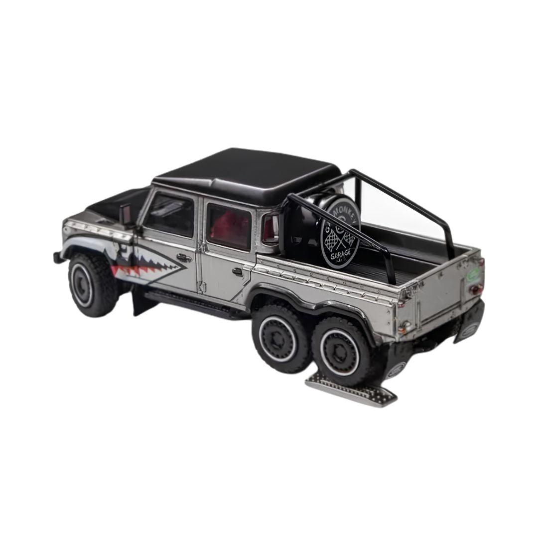 Defender 6X6 Silver 1:64 Scale Die-Cast Car By Shadow Pro