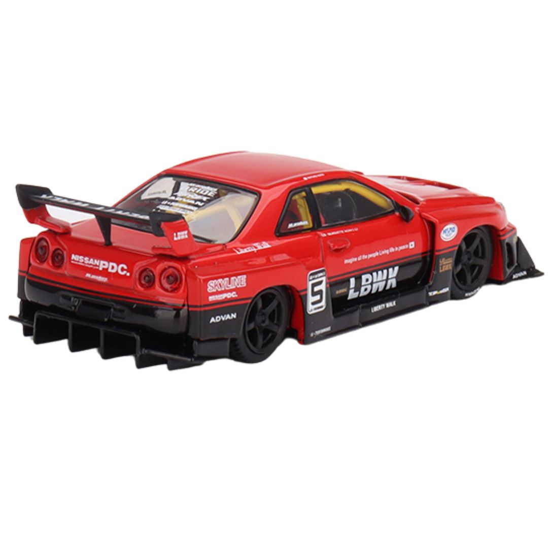 Red / Black Nissan Lb-Er24 Super Silhoutte Skyline 1:64 Scale Die-Cast Car By Mini Gt -Mini GT - India - www.superherotoystore.com