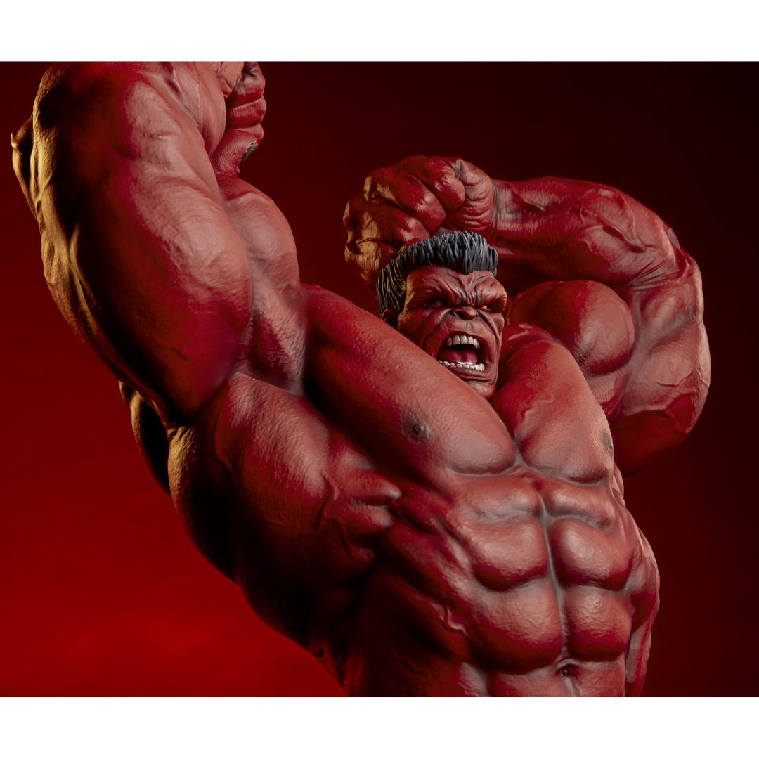 Red Hulk: Thunderbolt Ross Premium Statue Figure by Sideshow Collectibles -Sideshow Collectibles - India - www.superherotoystore.com