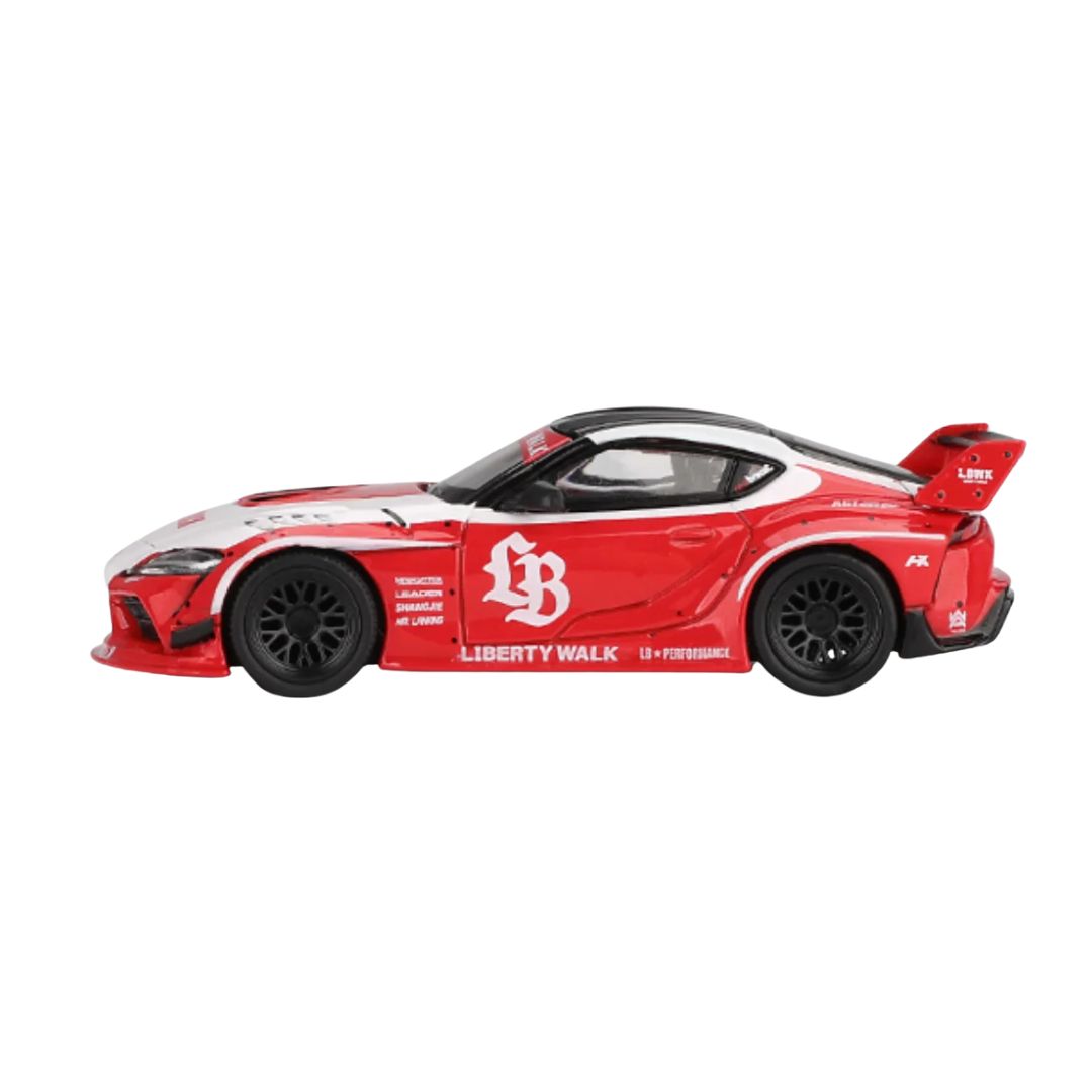 LB WORKS Toyota GR Supra Red 1:64 Scale Die-Cast Car by Mini GT