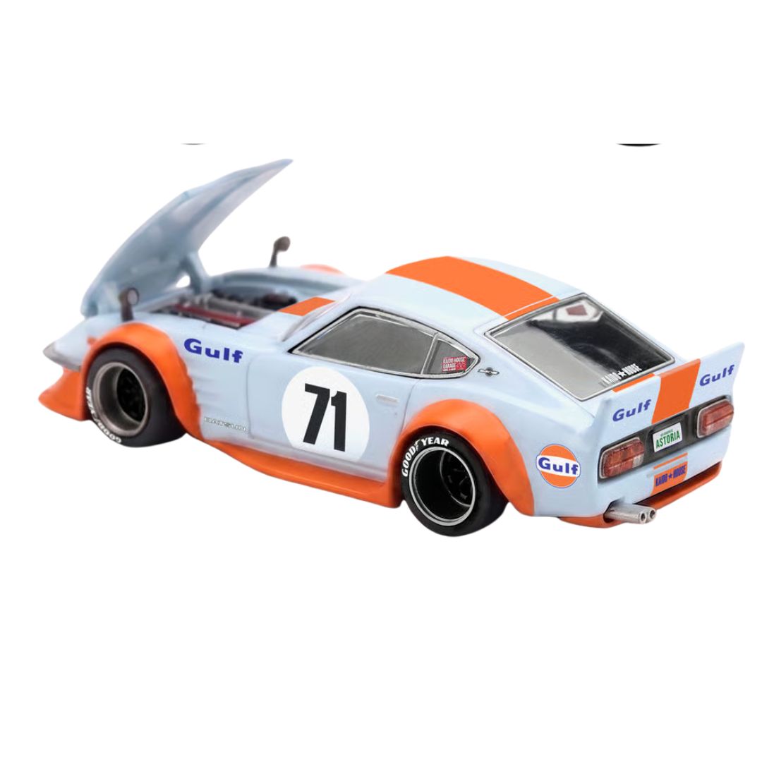 Nissan Fairlady Z Kaido Gt Gulf V1 1:64 Scale Die-Cast Car By Mini Gt