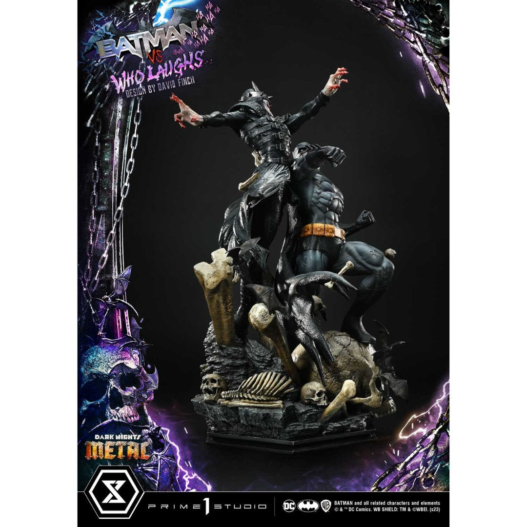 Dark Nights: Metal (Comics) Batman versus Batman Who Laughs statue (Design by David Finch) by Prime1 Studios -Prime 1 Studio - India - www.superherotoystore.com