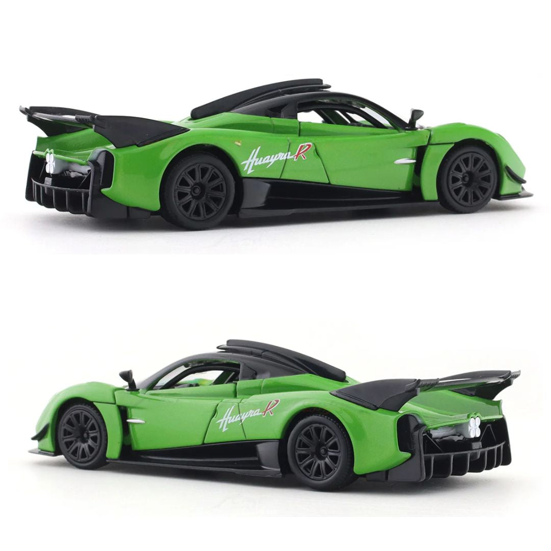 Green Pagani Huayra R 1:43 Scale Die-Cast Car By RMZ