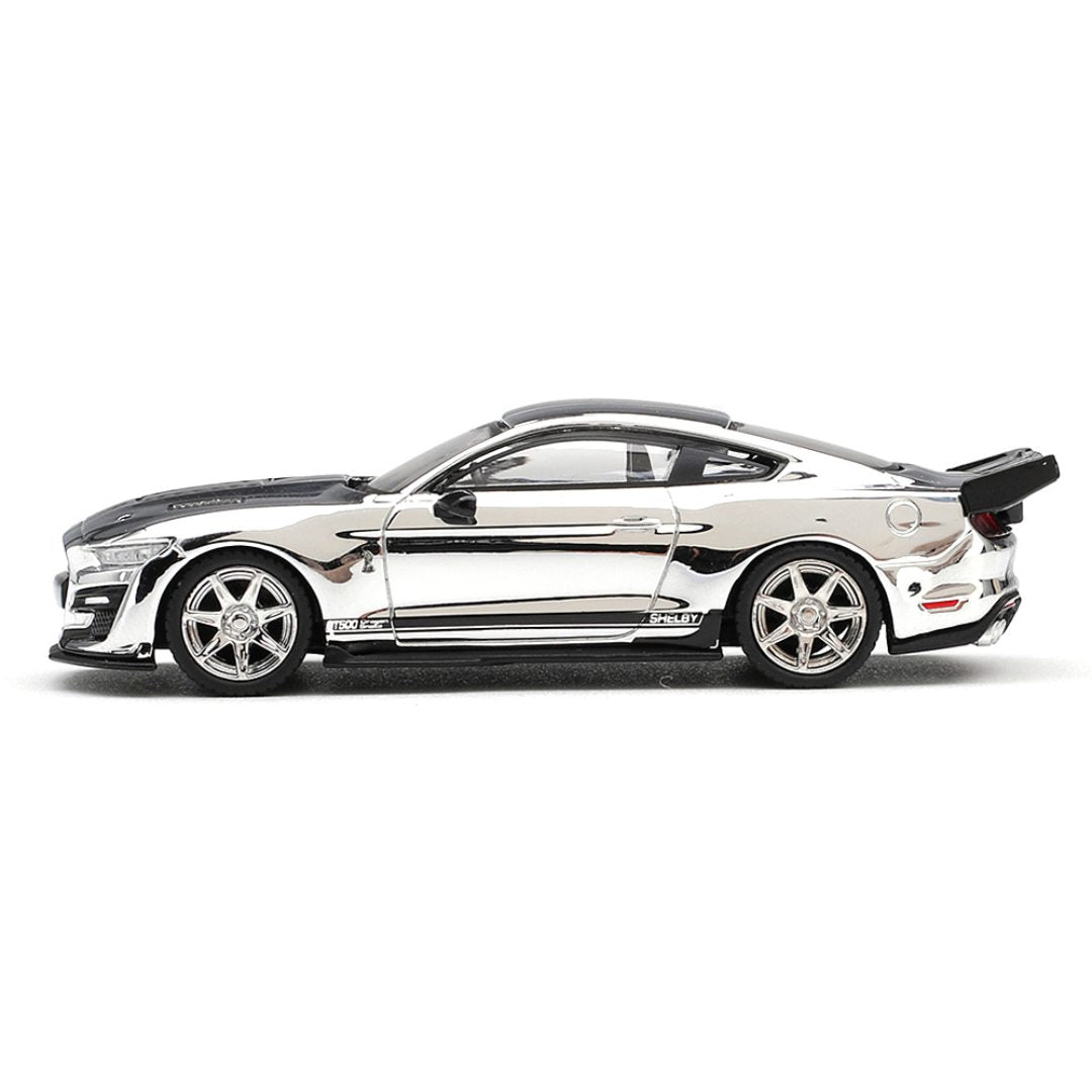 Shelby Gt500 Dragon Snake Concept Chrome Silver By Mini Gt -Mini GT - India - www.superherotoystore.com