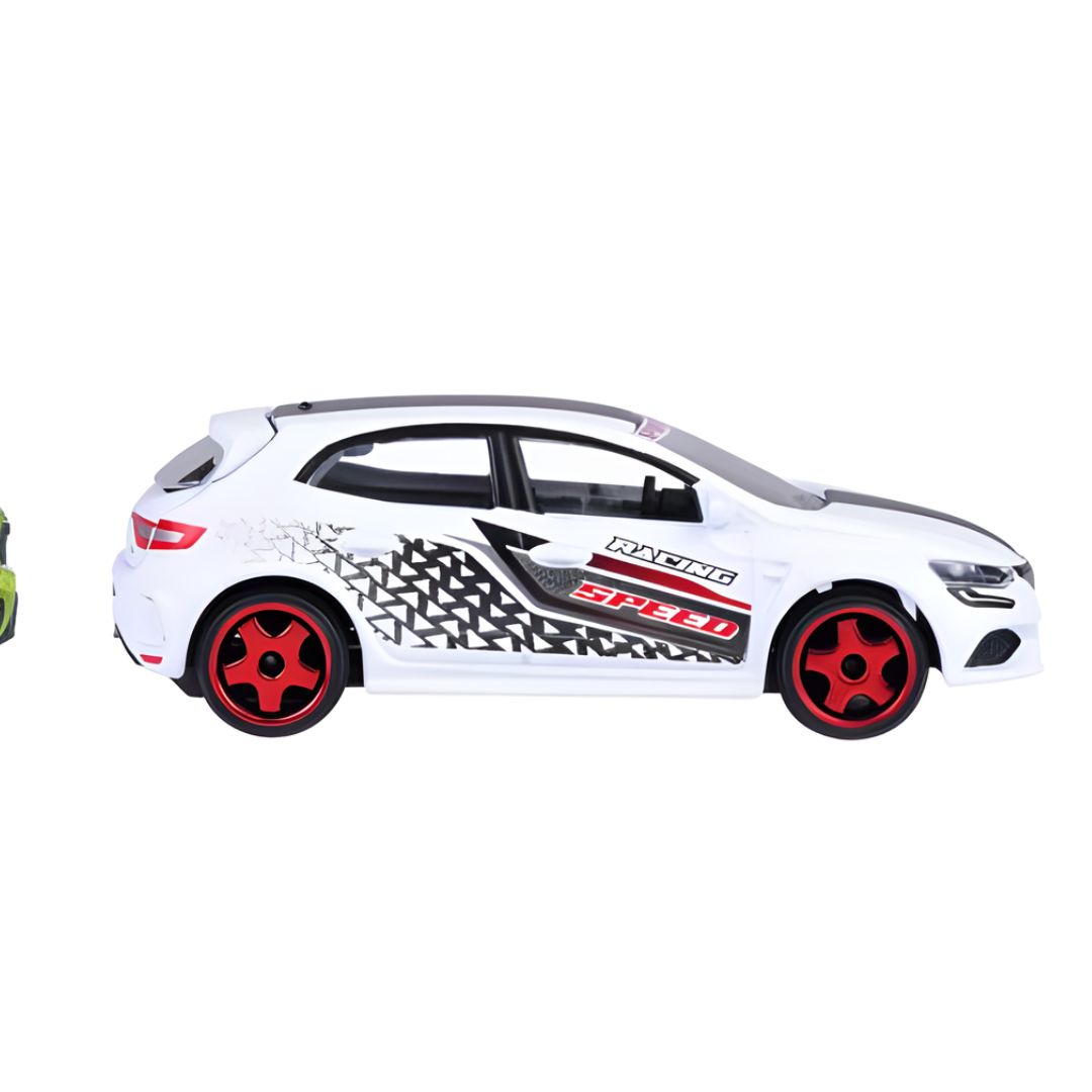 Racing Premium White Renault Megane R. S. Die-Cast Car By Majorette -Majorette - India - www.superherotoystore.com