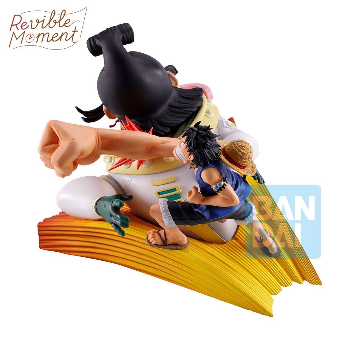 One Piece Monkey D. Luffy Vs. St. Charlos Impact Log Ichibansho Revible Moment Statue By Bandai
