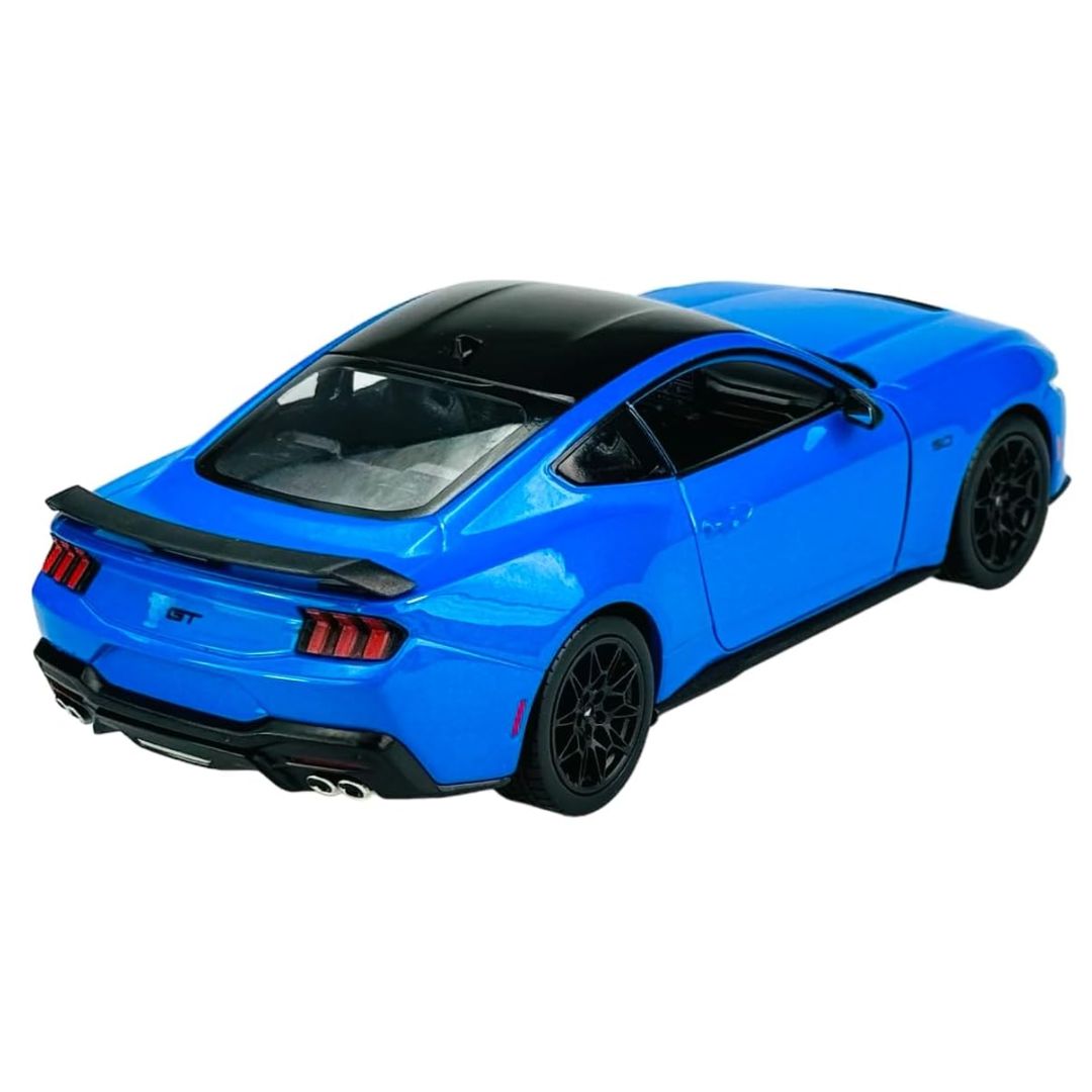 Blue 2024 Ford Mustang Gt 1:24 Scale Die-Cast Car By Welly -Welly - India - www.superherotoystore.com