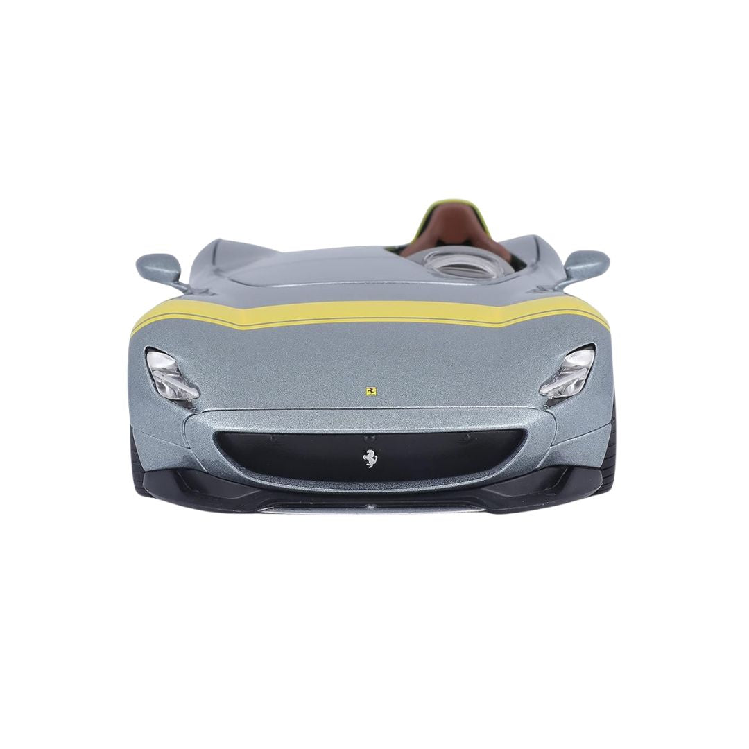Silver Ferrari Monza SP1 1:24 Scale Die-Cast Car By Bburago -Bburago - India - www.superherotoystore.com