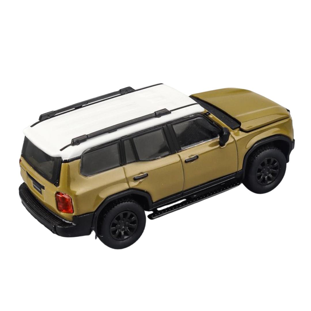 Toyota Land Cruiser 250 Brown with White Top 1:64 Diecast Model Car by Trends Hobby -Trends Hobby - India - www.superherotoystore.com
