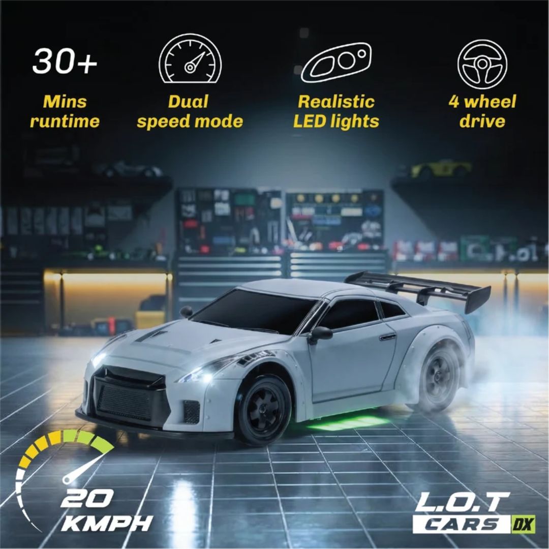Flare – Remote Control Drifter 1:24 Scale Grey Car By Legend Of Toys