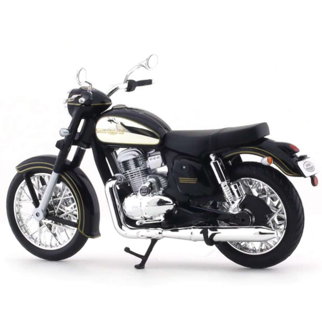 Black JAWA CLASSIC CHROME VERSION Die-cast Bike By Maisto -Maisto - India - www.superherotoystore.com