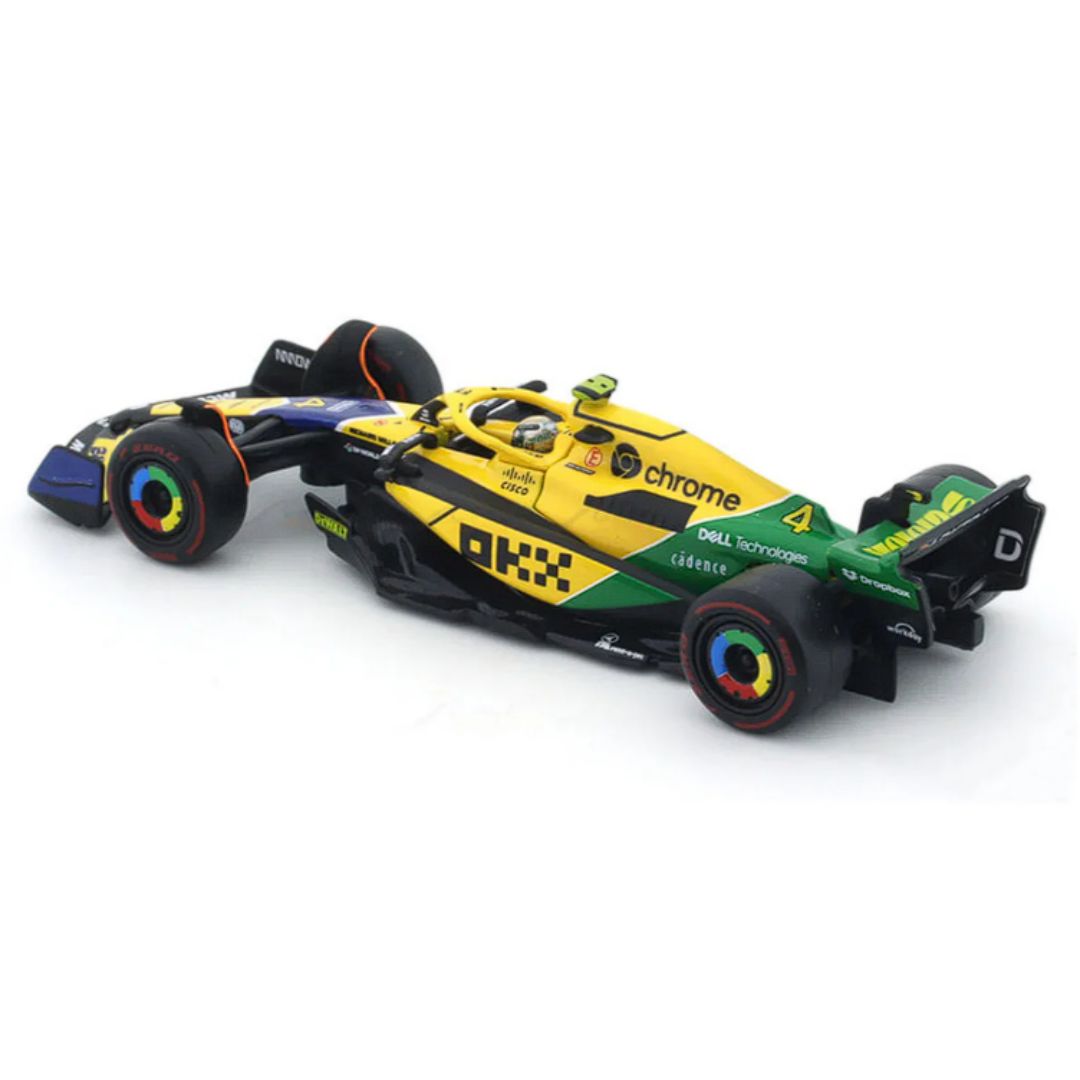 F1 Mclaren MCL38 Monaco GP 1:43 Scale Die-Cast Car By Bburago -Bburago - India - www.superherotoystore.com