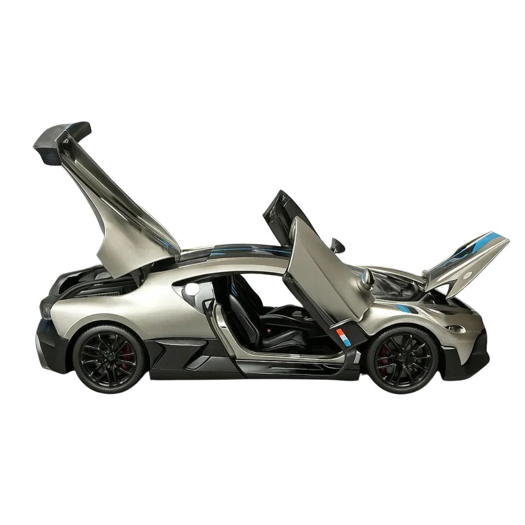 Grey Bugatti Divo  1:32 Scale Die-Cast Car By Joy Junction