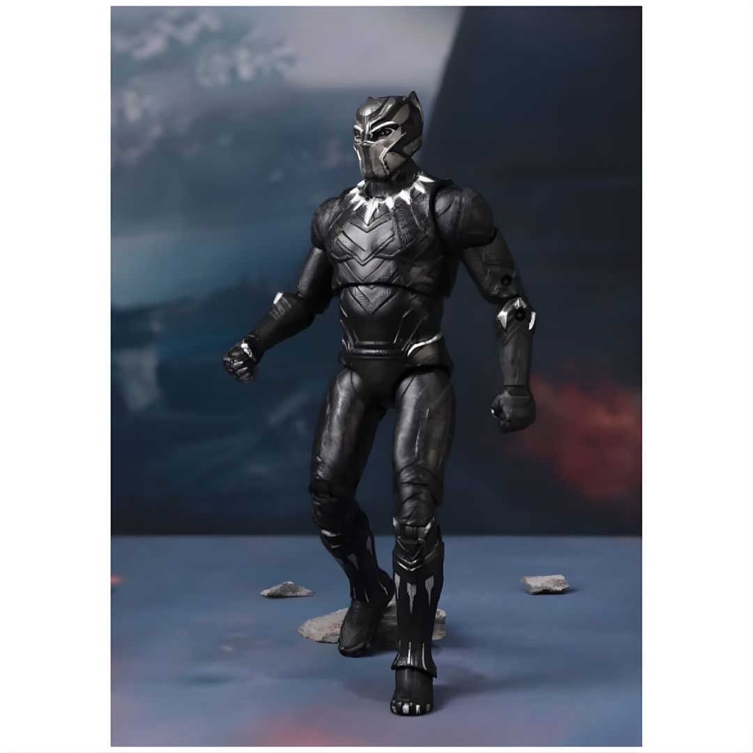 Marvel Series Black Panther with Plastic Holder Action Figure By Zd Toys