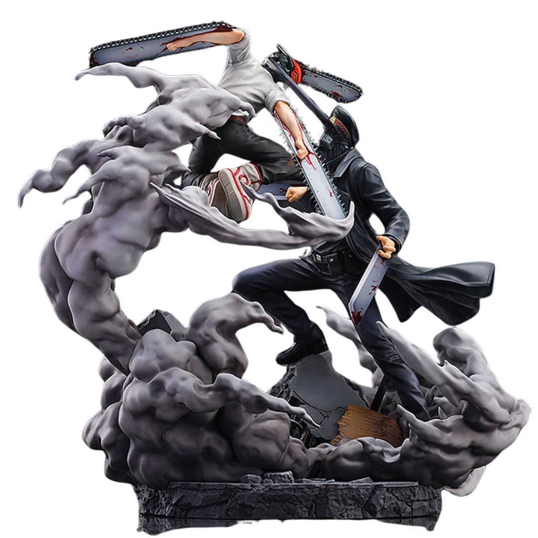 Chainsaw Man vs Samurai Sword Super Station statue by Sega Goods -SEGA Goods - India - www.superherotoystore.com