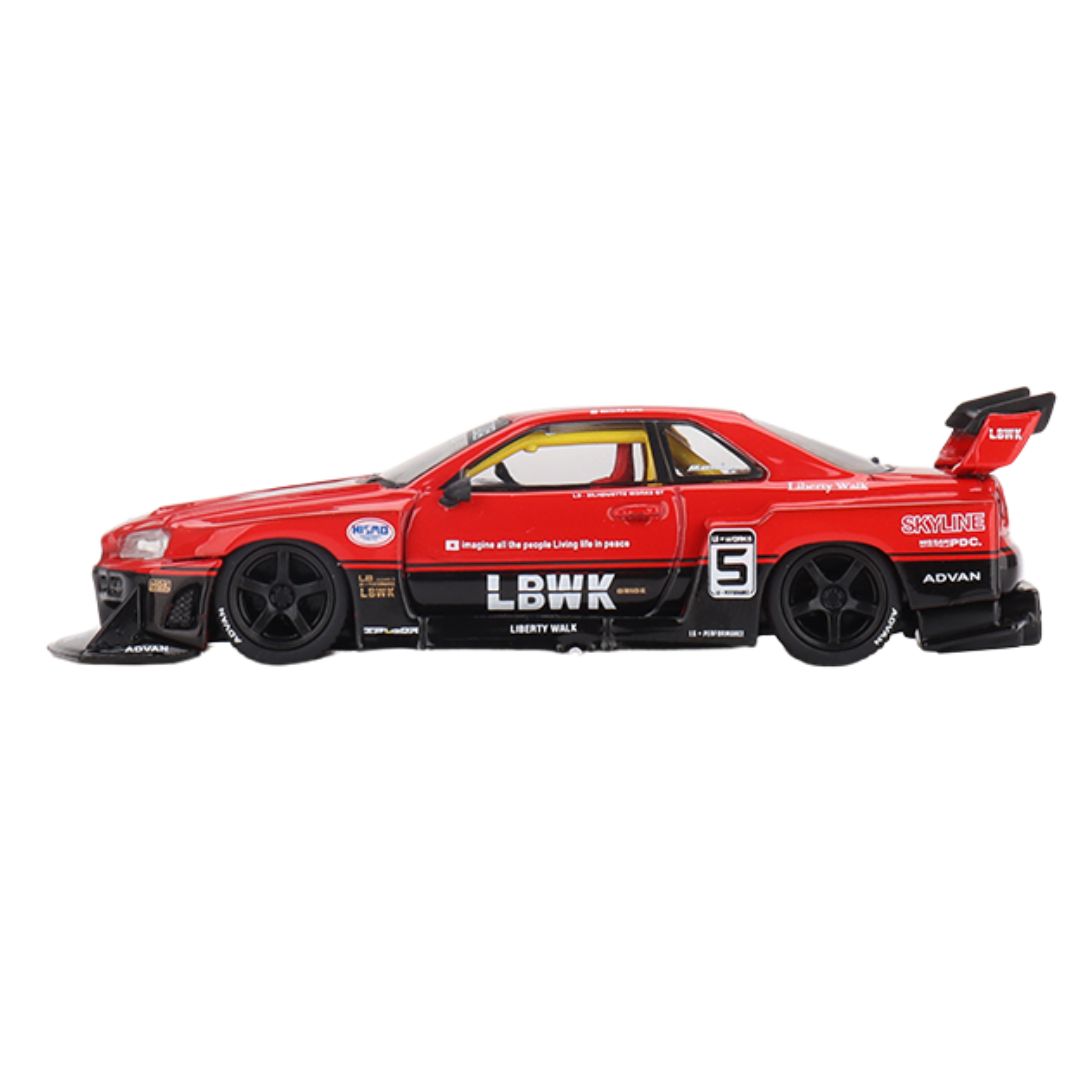 Red / Black Nissan Lb-Er24 Super Silhoutte Skyline 1:64 Scale Die-Cast Car By Mini Gt -Mini GT - India - www.superherotoystore.com