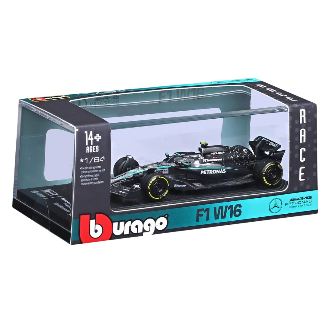 Mercedes-AMG Petronas F1 W16 Team Australia GP (Hard Case) 1:64 Scale Die-Cast Car By Bburago