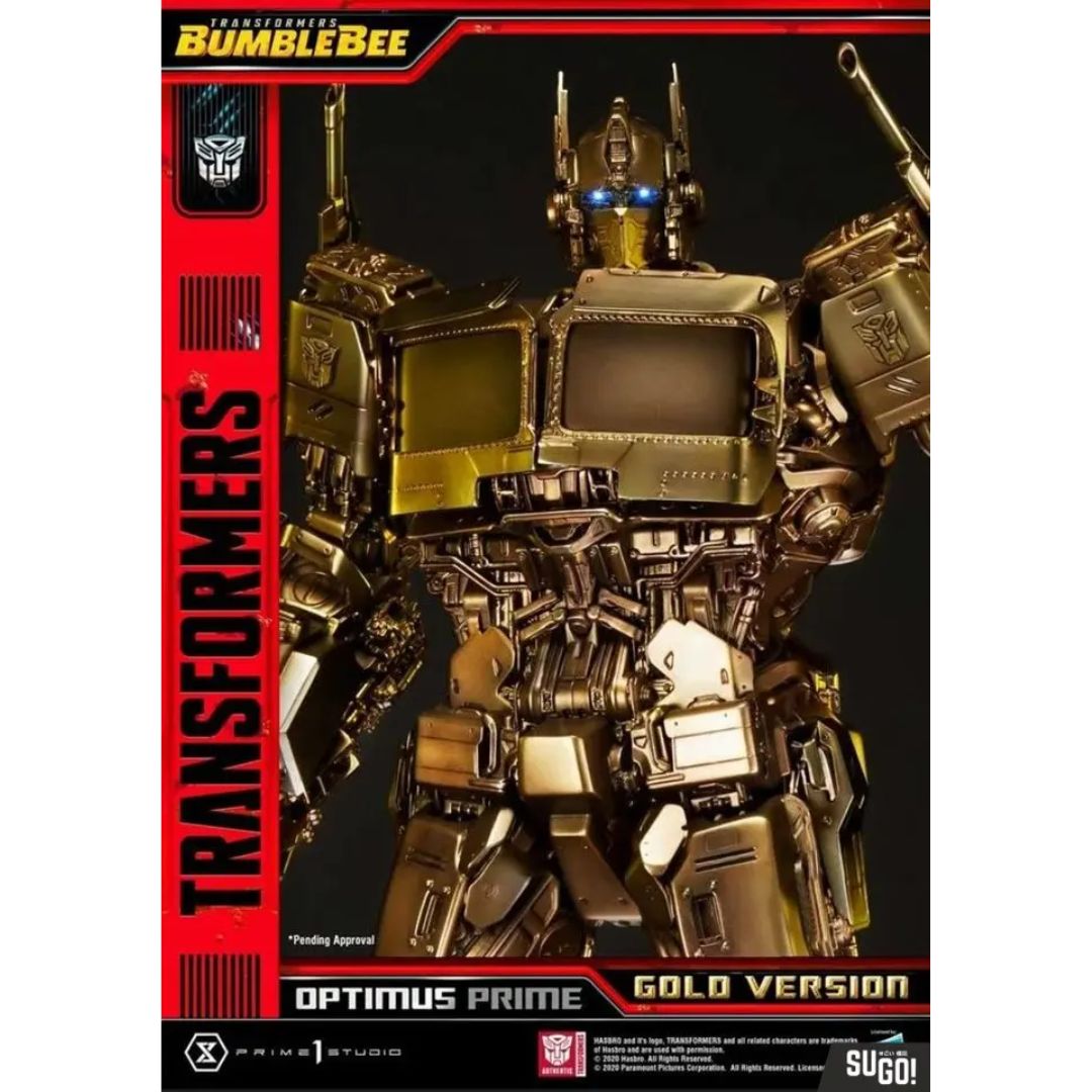 Transformers: Bumblebee (Film) Optimus Prime Cybertron Edition Gold Version Statue By Prime1 Studios -Prime 1 Studio - India - www.superherotoystore.com