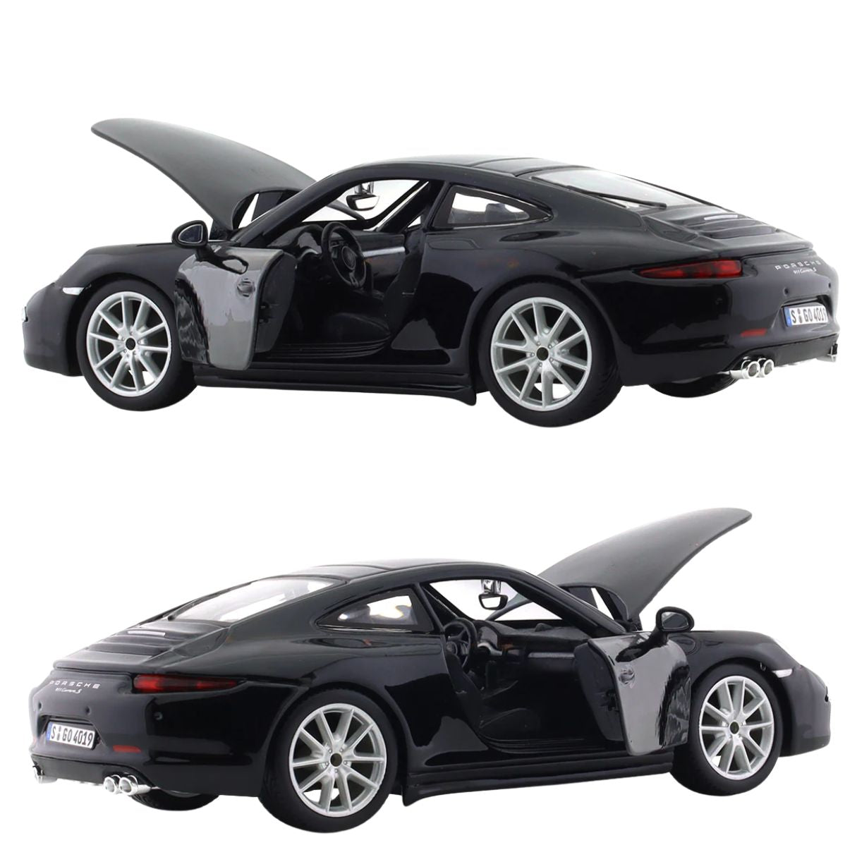 Black Porsche 911  1:24 Scale Die-Cast Car By Rastar By Rastar
