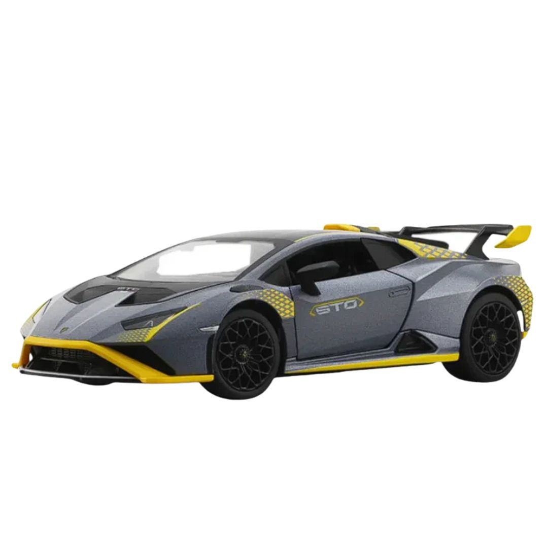 Grey Lamborghini Huracan STO 1:32 Scale Die-Cast car By MSZ