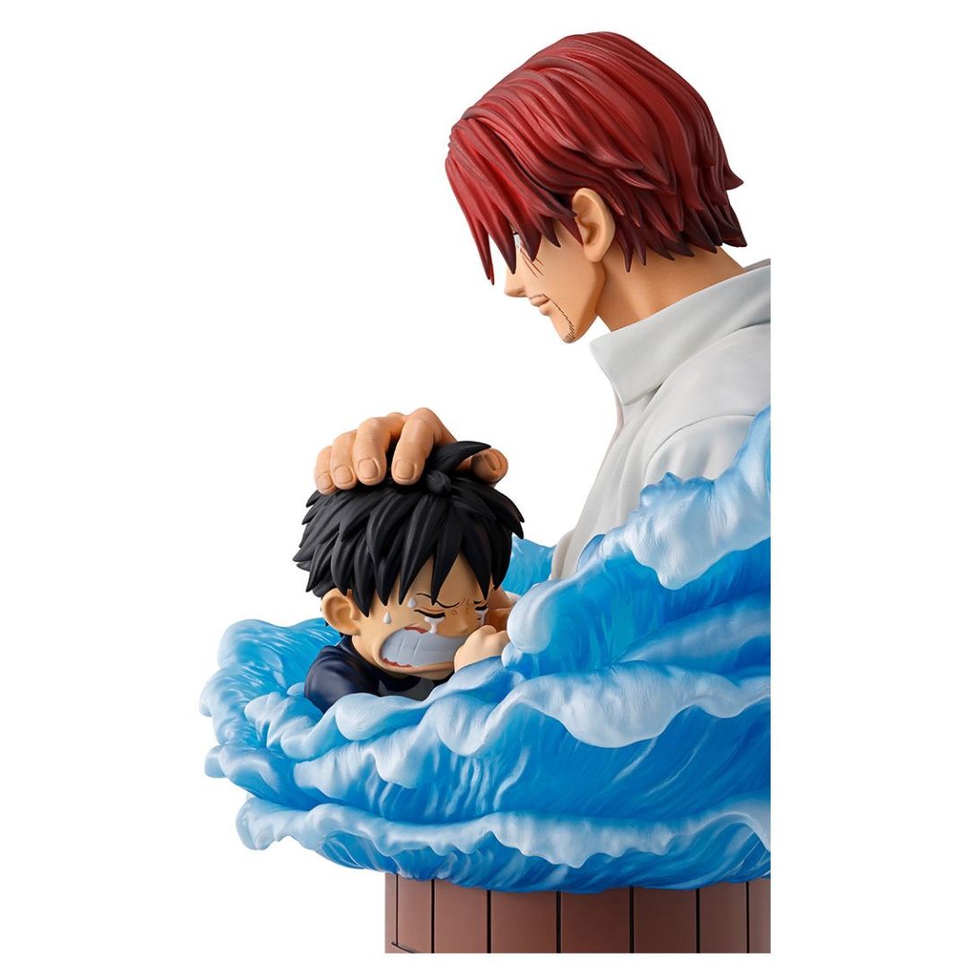 One Piece Shanks And Monkey D. Luffy Red Hair Pirates Ichibansho Statue By Bandai -Bandai - India - www.superherotoystore.com