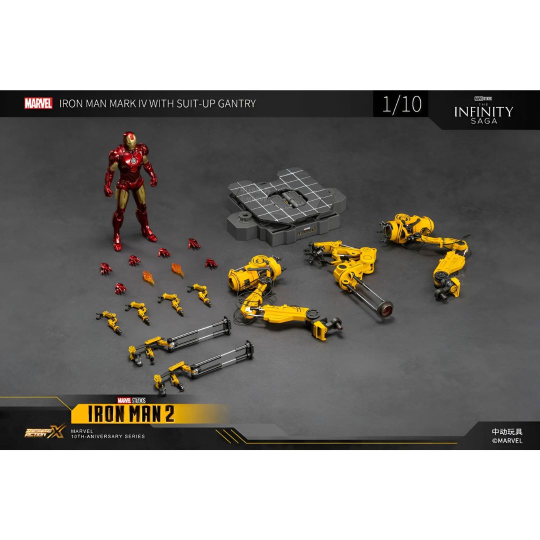 Iron Man Mk4 & Suit-Up Gantryaction Figure By Zd Toys -ZD Toys - India - www.superherotoystore.com