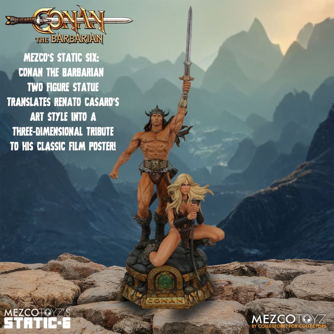 Conan the Barbarian (1982) Static Six Statue by Mezco -Mezco Toys - India - www.superherotoystore.com