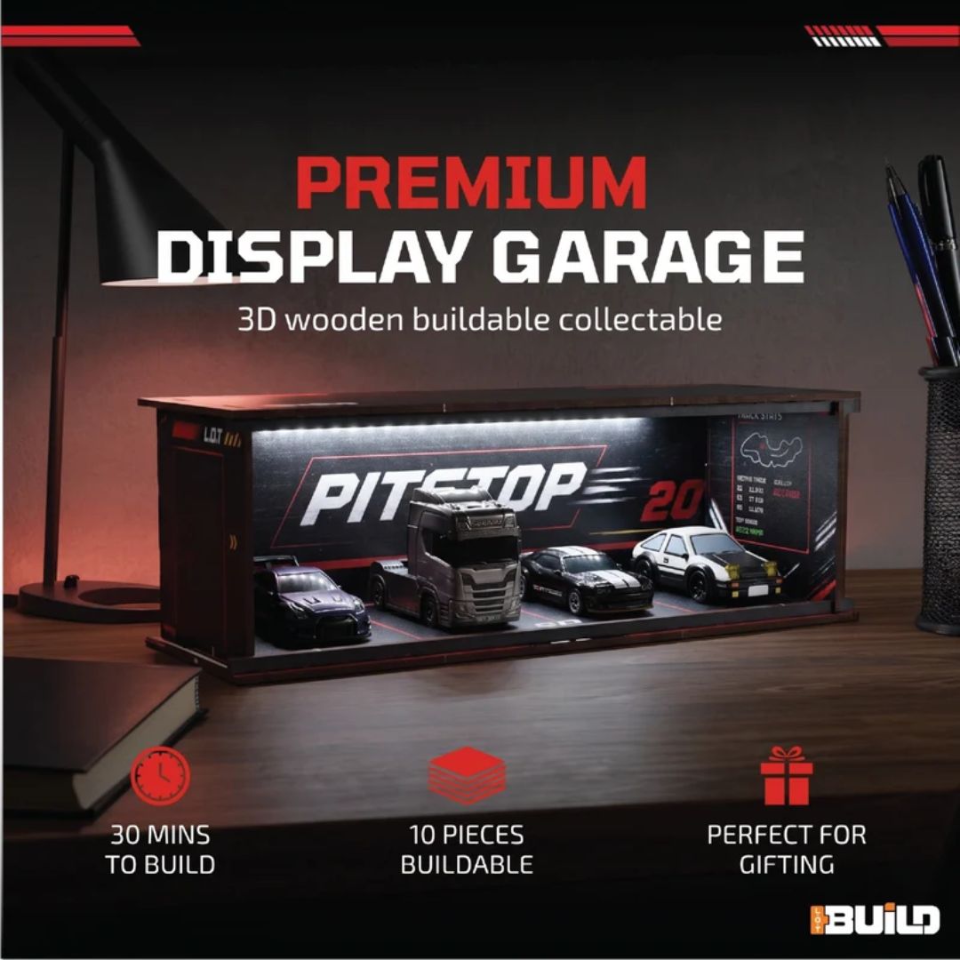 Pit Stop Diorama Black Car By Legend Of Toys