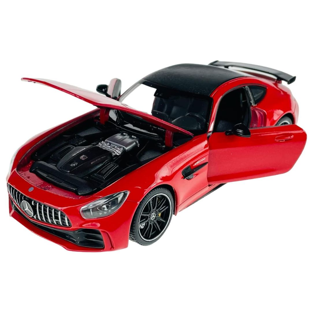 Red Mercedes-Amg Gt R 1:24 Scale Die-Cast Car By Welly -Welly - India - www.superherotoystore.com