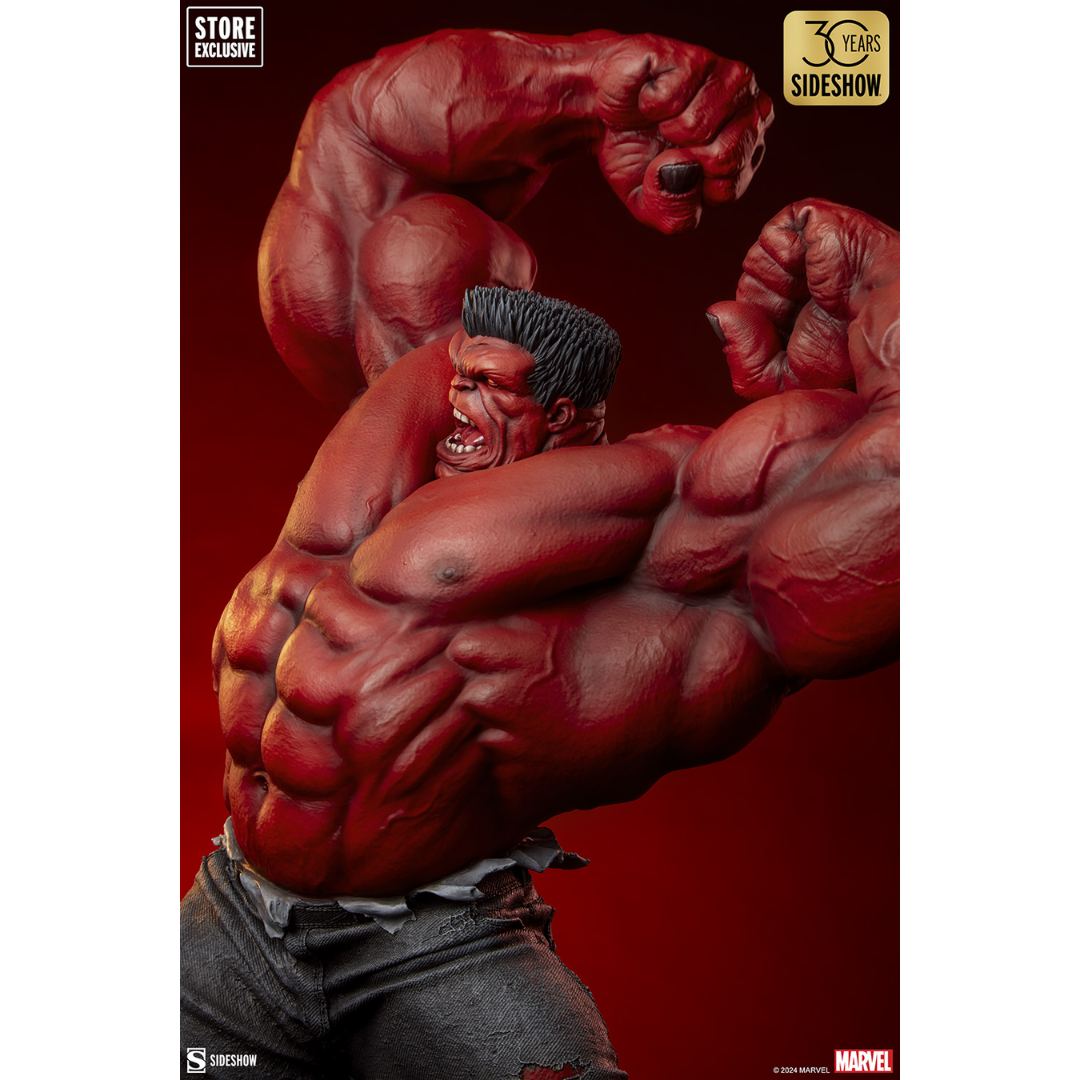 Red Hulk: Thunderbolt Ross Premium Statue Figure by Sideshow Collectibles -Sideshow Collectibles - India - www.superherotoystore.com