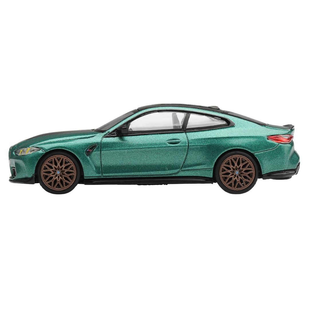 Bmw M4 Cs Frozen Isle Of Man Green Metallic 1:64 Diecast Car By Mini Gt