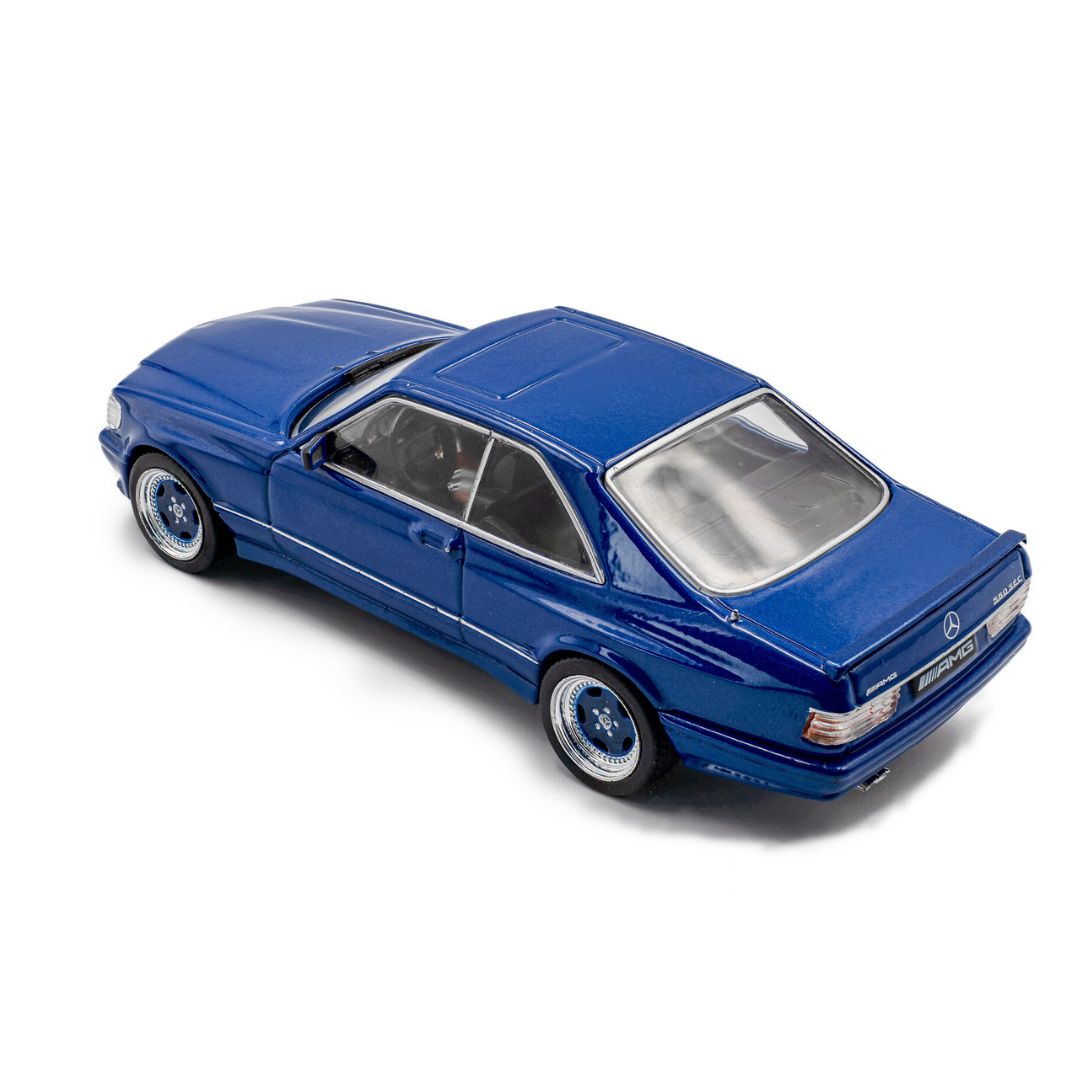 1:43 Mercedes-Benz 560 Sec Amg Widebody Linarite Blue Pearl 1990 By Solido