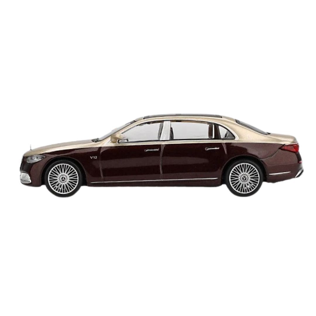 Mercedes-Maybach S680 Gold & Dark Red Metallic (Lhd) 1:64 Scale By Mini Gt -Mini GT - India - www.superherotoystore.com