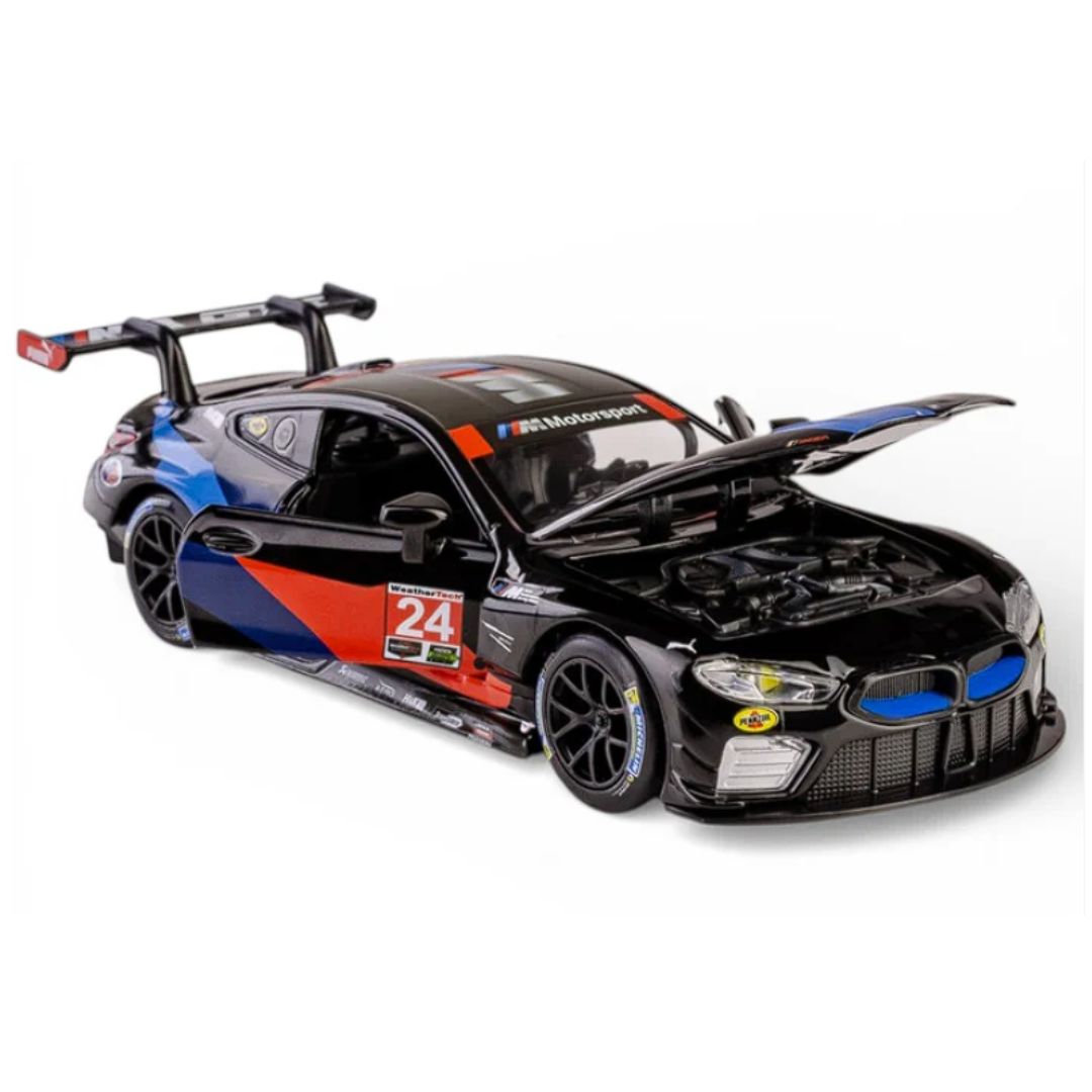 Black BMW M8 GTE 2018 1:32 Scale Die-Cast Car By RMZ -RMZ - India - www.superherotoystore.com