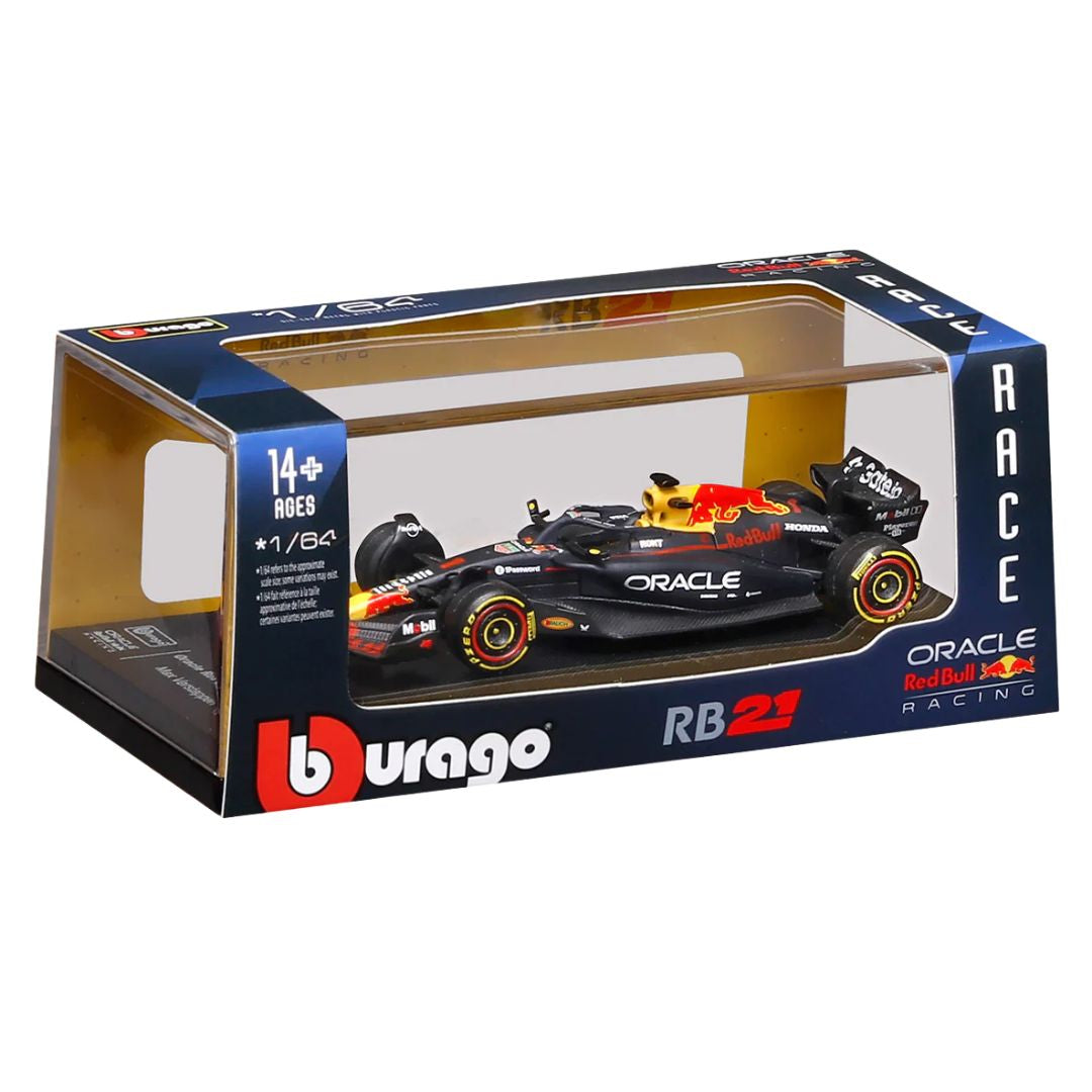 Oracle Red Bull RB21_Bahrain GP (Hard Case) 1:64 Scale Die-Cast Car By Bburago