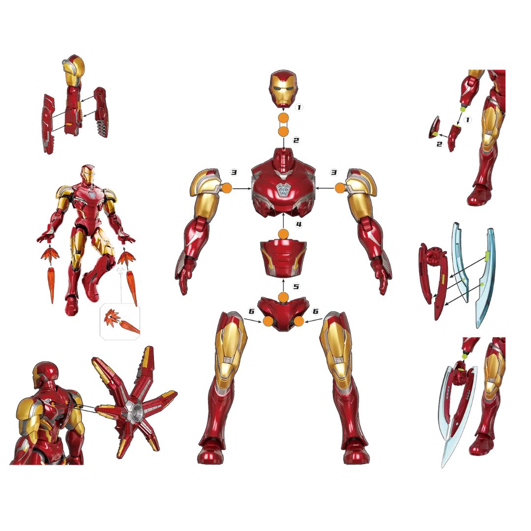Iron Man Mk85 Ex -Champion Class  Marvel Infinity Saga 73920 Model Kit By Blokees